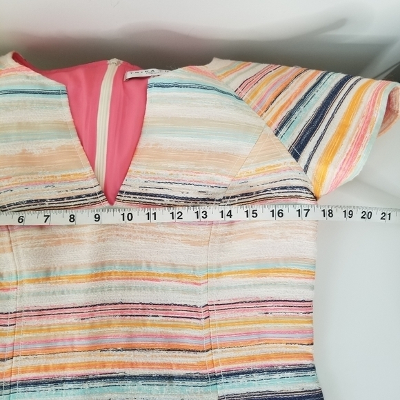 Trina Turk Multi-colored Angela Sandscape Jacquard Short Sleeve Shift Dress 8 - Picture 9 of 16